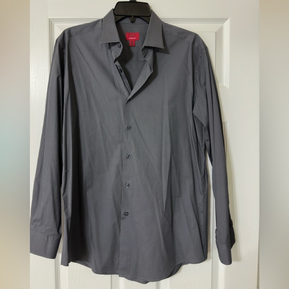 Alfani, Slim Fit, Stretch, Long Sleeve Button Down, Collared Dress Shirt